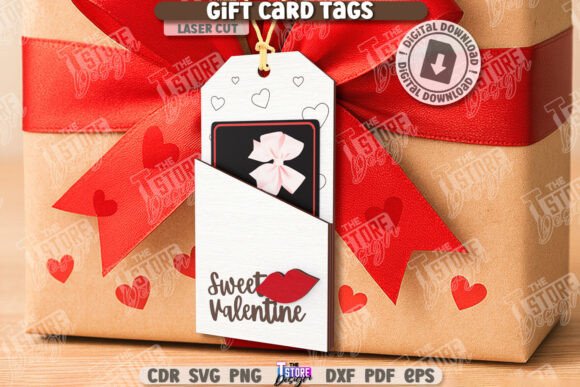 Paquete de etiquetas para tarjetas de regalo de San Valentín - Imagen 5
