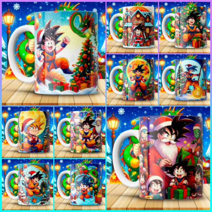 Tazas Dragon ball Z navideño
