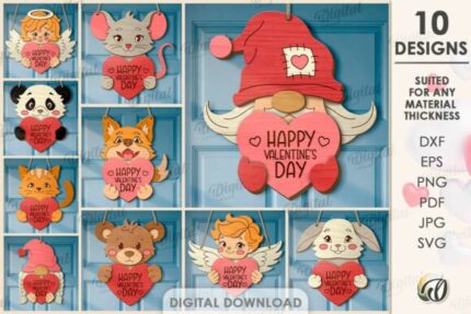 Paquete de colgadores de puerta para San Valentín