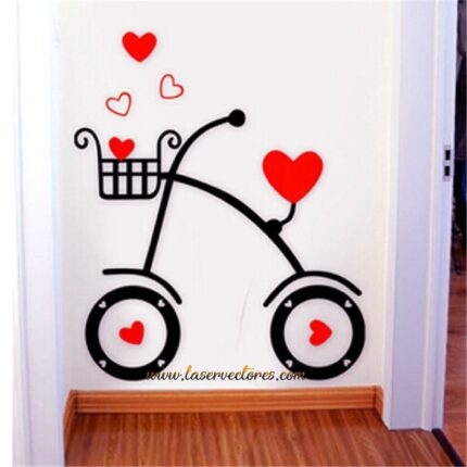 Bici de enamorados pared