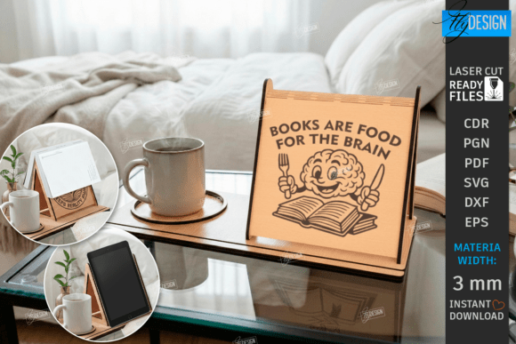 Paquete de soporte para libros con posavasos - Imagen 3