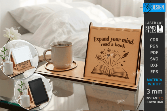 Paquete de soporte para libros con posavasos - Imagen 5