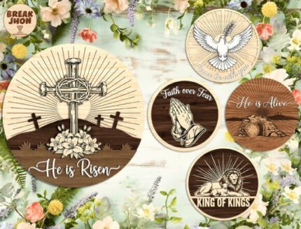 Paquete de colgadores de puerta cristianos de Pascua
