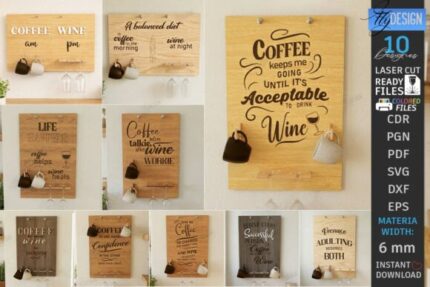 Paquete de portavasos para café y copas de vino
