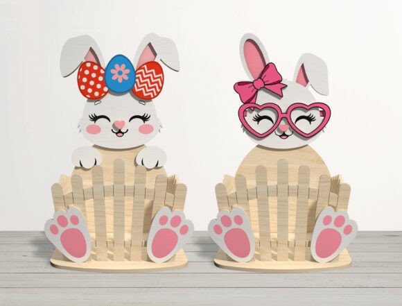 Paquete de cesta de conejito de Pascua - Imagen 2