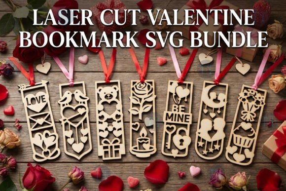 Paquete de marcapáginas de San Valentín