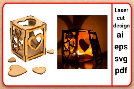 Portavelas con forma de corazón