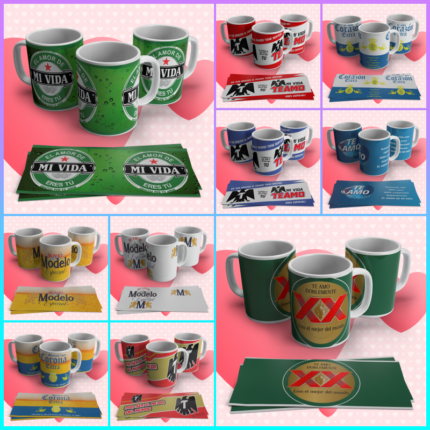 Tazas San Valentín cervezas