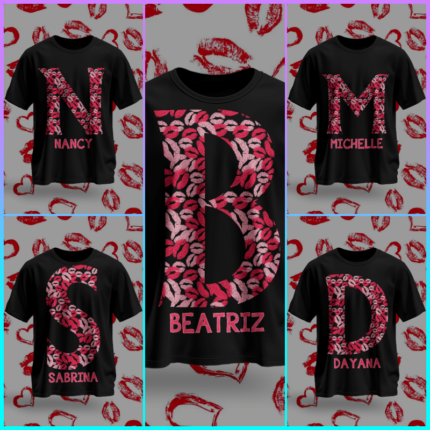 Camisetas abecedario san Valentín