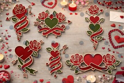 Decoración de rosas de San Valentín multicapa