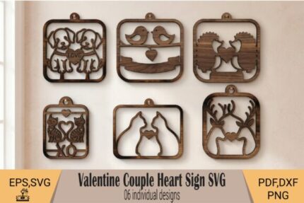 Letrero de pared con forma de corazón para San Valentín