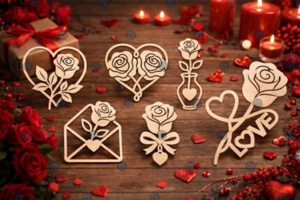 Paquete de decoración de rosas de San Valentín