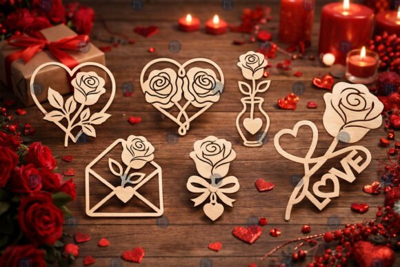Paquete de decoración de rosas de San Valentín