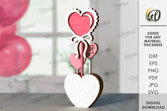 Paquete de decoraciones de corazón para el Día de San Valentín - Imagen 8