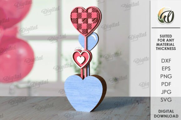Paquete de decoraciones de corazón para el Día de San Valentín - Imagen 10