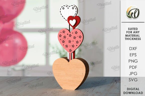 Paquete de decoraciones de corazón para el Día de San Valentín - Imagen 11