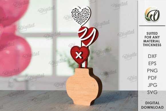 Paquete de decoraciones de corazón para el Día de San Valentín - Imagen 6