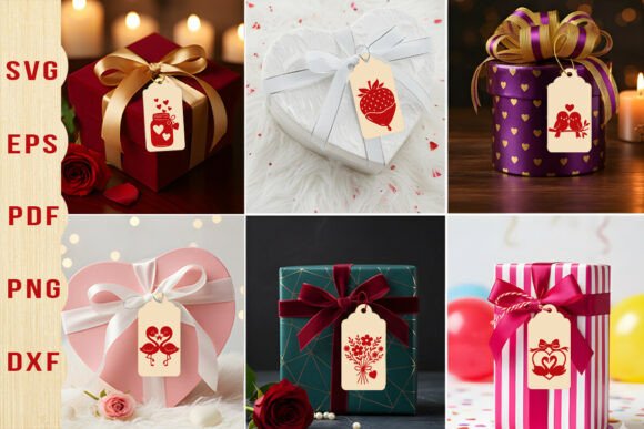 Paquete de etiquetas de regalo de San Valentín - Imagen 6