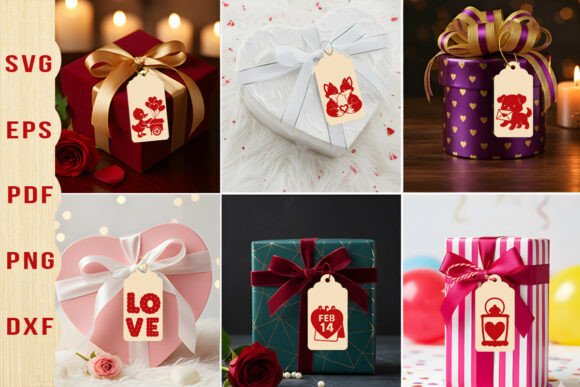 Paquete de etiquetas de regalo de San Valentín - Imagen 7