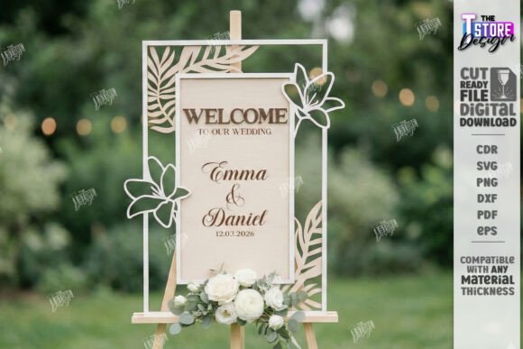 Paquete de letreros de bienvenida para bodas - Imagen 3