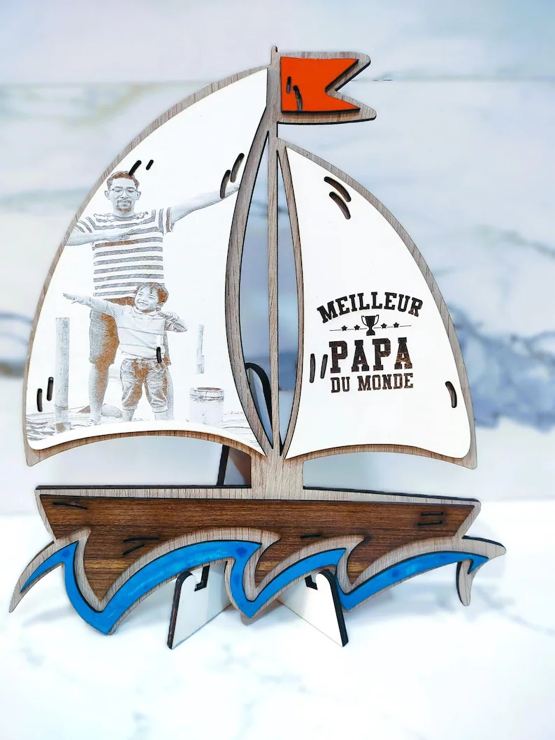 Barco de madera "El mejor padre del mundo"