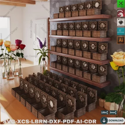 Caja de madera para guardar joyas con letras personalizadas