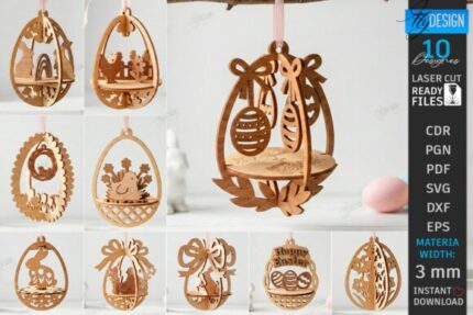 Paquete de adornos de huevo de Pascua