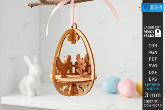 Paquete de adornos de huevo de Pascua - Imagen 4
