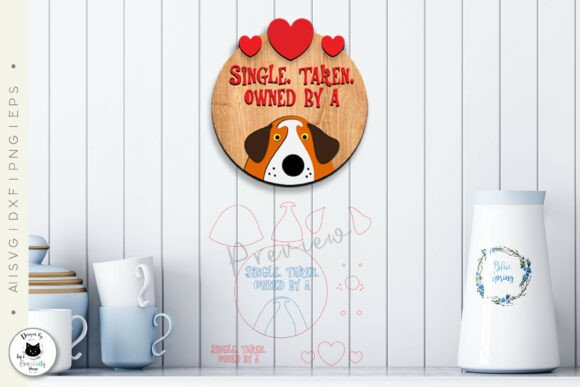 Paquete de letreros redondos de San Valentín con gatos y perros - Imagen 5