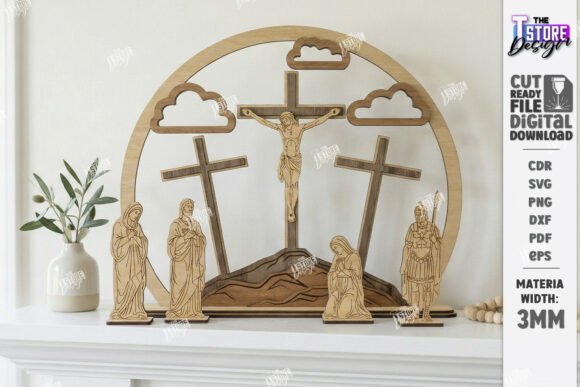 Set de escena de resurrección de Pascua - Imagen 3