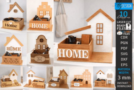 Organizador con forma de casa