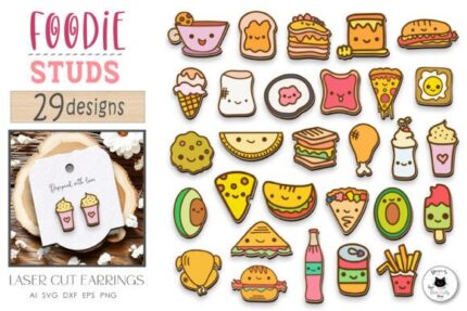Pendientes de comida kawaii