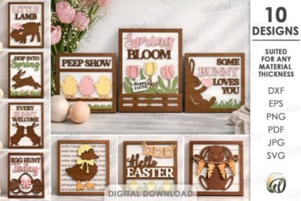 Paquete de decoraciones de pared de Pascua