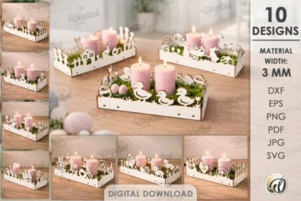 Paquete de cajas para velas de Pascua
