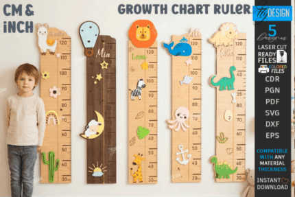 Juego de reglas de medición de crecimiento infantil