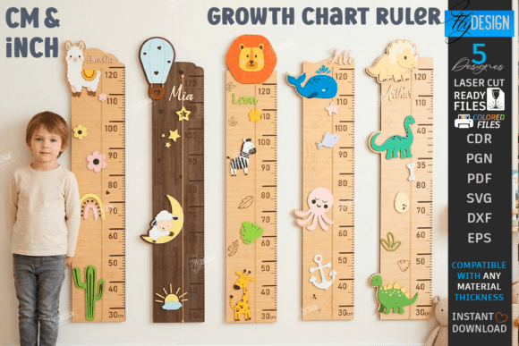 Juego de reglas de medición de crecimiento infantil