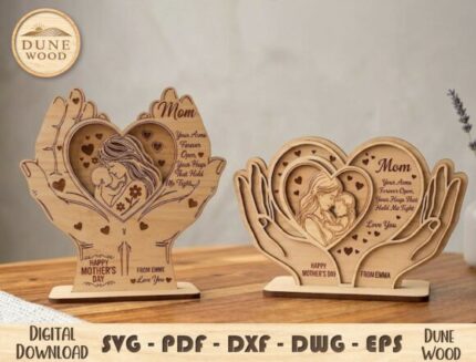 Manos en forma de corazón para el Día de la Madre