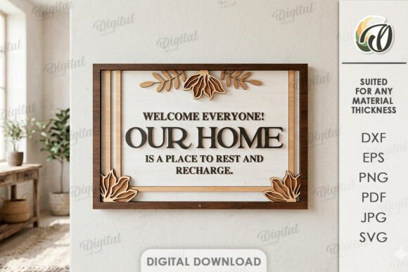 Paquete de decoraciones de pared "Bienvenido a casa" - Imagen 7