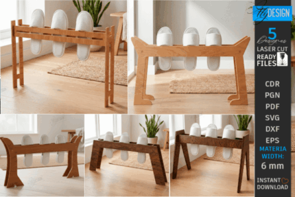 Paquete de soportes de madera para zapatillas