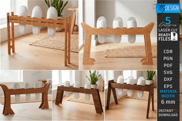 Paquete de soportes de madera para zapatillas