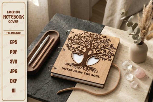 Paquete de 10 fundas de madera premium para cuadernos - Imagen 2