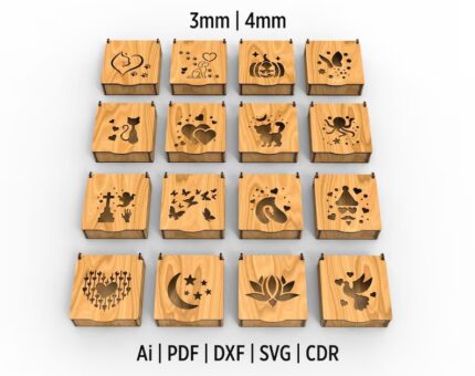 16 diferentes cajas de regalo decorativas redondeadas 2