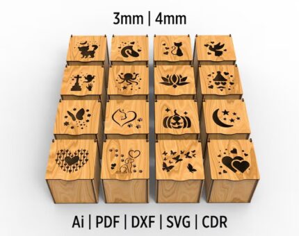 16 diferentes cajas de regalo decorativas redondeadas 4