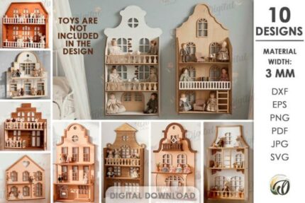 Estanterías para casa de muñecas