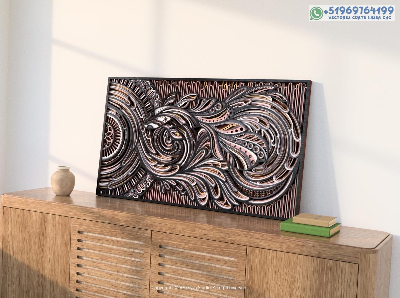 Arte mural 3d Koi - Imagen 2