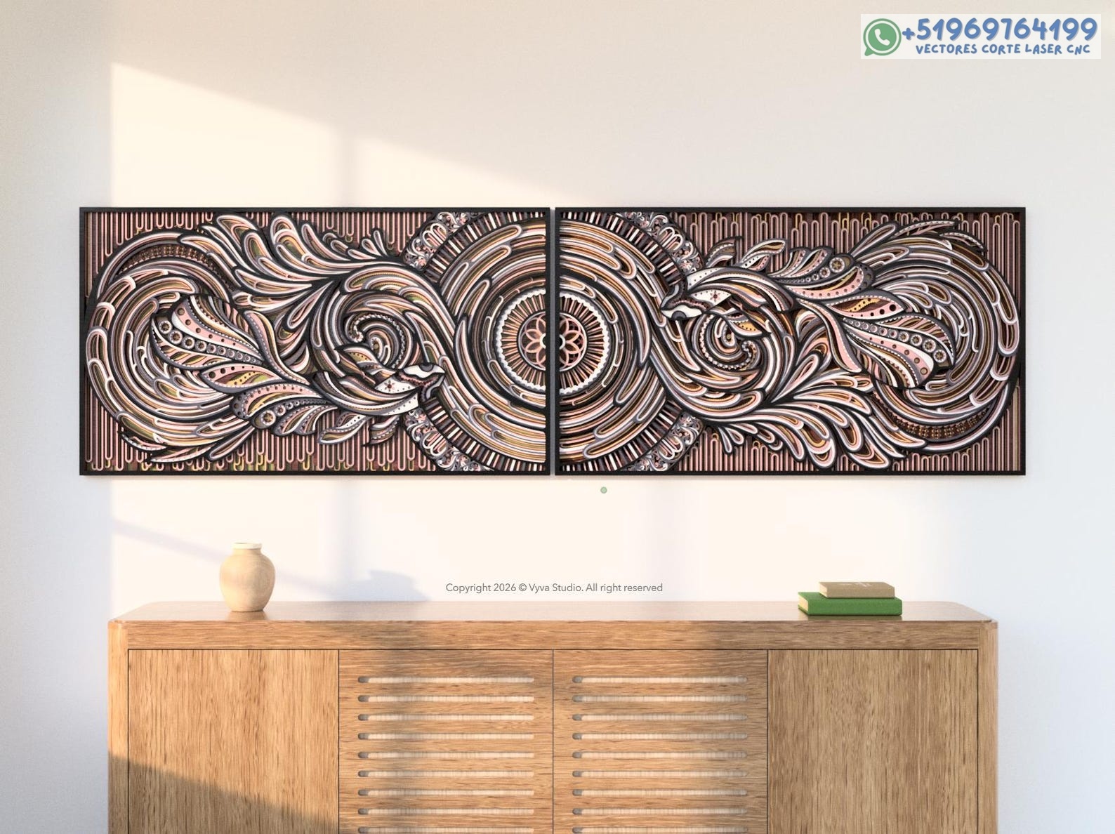 Arte mural 3d Koi - Imagen 4