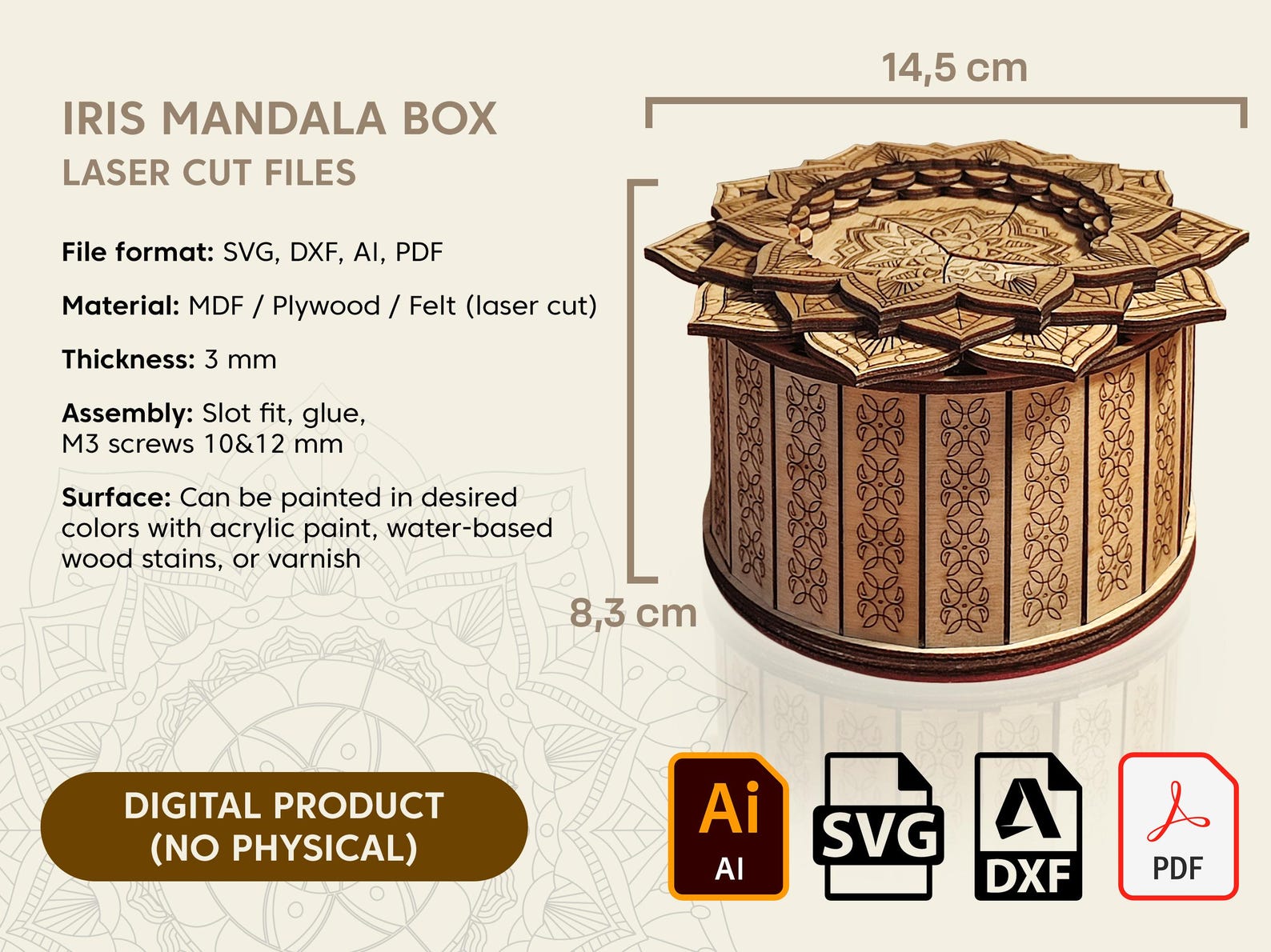 Caja iris mandala - Imagen 3