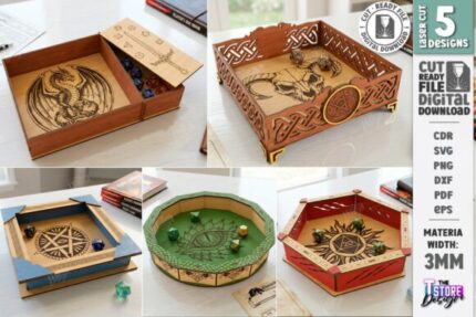 Juego de bandejas para dados
