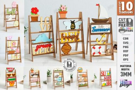 Mini estanterías decorativas tipo escalera