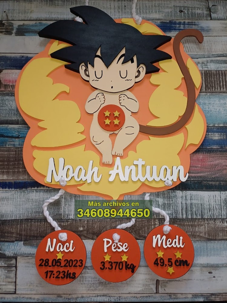 Cartel nacimiento goku - Imagen 2
